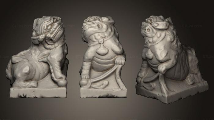 Figurines lions tigers sphinxes (Lion 025 M, STKL_0242) 3D models for cnc